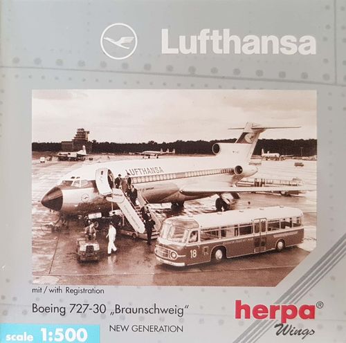 Herpa Wings Lufthansa B 727-030 1:500 - 512855 "BRAUNSCHWEIG"