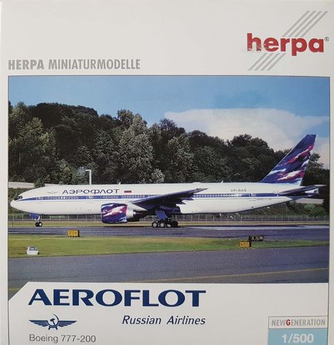 Herpa Wings Aeroflot B 777-2Q8ER 1:500 - 506571