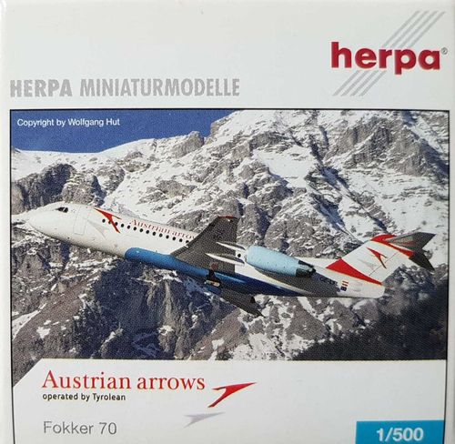 Herpa Wings Austrian Arrows F-28-0070 1:500 - 509336