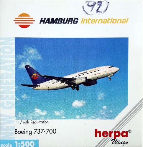 Herpa Wings Hamburg International B 737-73S 1:500 - 512565