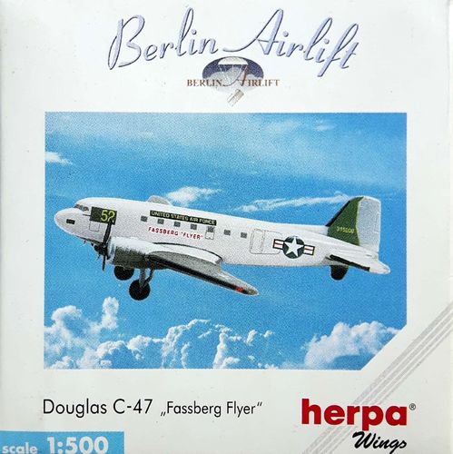 Herpa Wings United States Air Force C-47 FASSBERG FLYER 1:500 - 511377