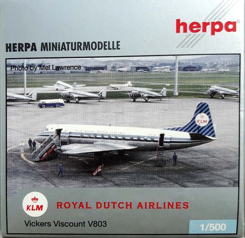 Herpa Wings KLM Royal Dutch Airlines Viscount 803 1:500 - 510646