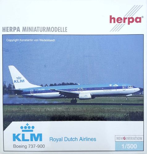 Herpa Wings KLM Royal Dutch Airlines B 737-9K2 1:500 - 505918