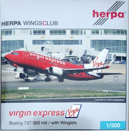 Herpa Wings Virgin Express B 737-36NWL 1:500 - 509923