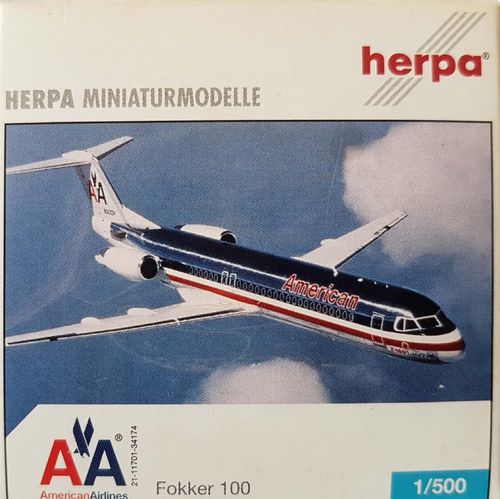 Herpa Wings American Airlines F.28-0100 1:500 - 509329