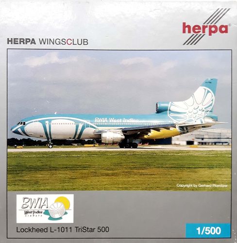Herpa Wings BWIA West Indies Airways L-1011-385-3-500 1:500 - 510578