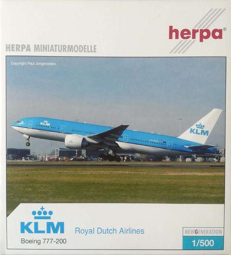 Herpa Wings KLM Royal Dutch Airlines B 777-206ER 1:500 - 506670