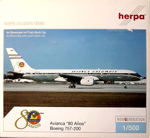 Herpa Wings Avianca B 757-28A 80 Anos 1:500 - 510103