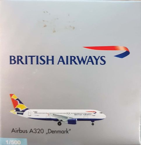 Herpa Wings British Airways A320-211 DENMARK 1:500 - 501781
