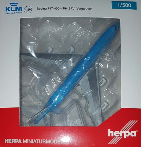 Herpa Wings KLM Royal Dutch Airlines "City of Vancouver" B 747-406SCD 1:500 - 529921