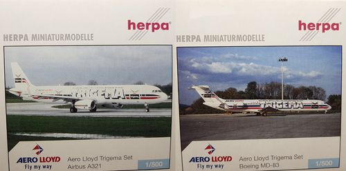 Herpa Wings SET Aero Lloyd A321-231 & MD-83 - 1:500 - 510639