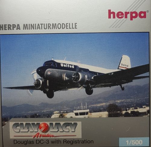 Herpa Wings United Airlines C-47B-DK 1:500 - 510431