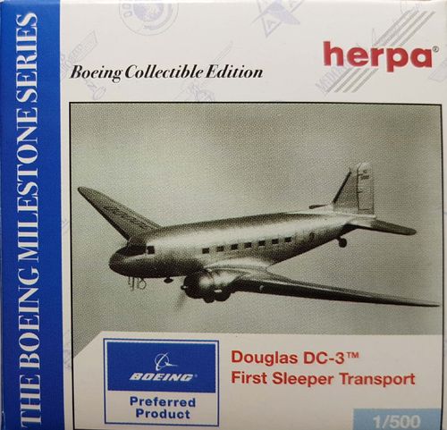 Herpa Wings Douglas Aircraft Company DC-3A-408 1:500 - 500234