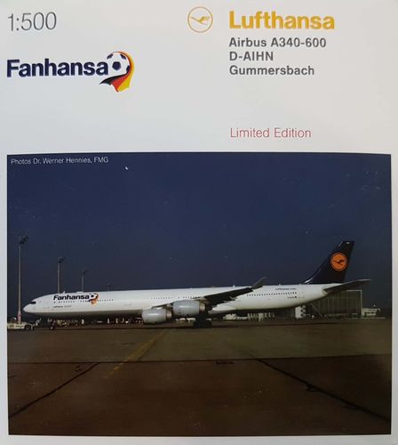 Herpa Wings Lufthansa A340-642 1:500 - D-AIHN - GUMMERSBACH - 526845