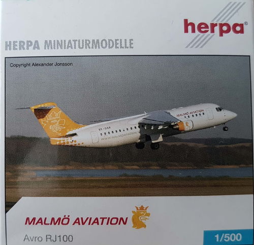 Herpa Wings  Malmö Aviation RJ-100 1:500 - 513739