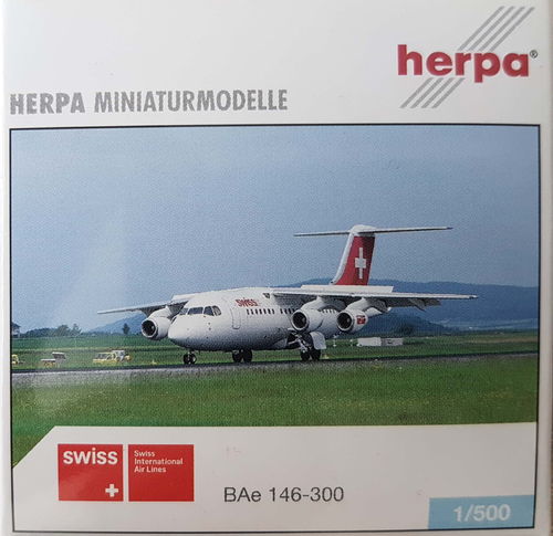 Herpa Wings Swiss International Air Lines Bae 146-300 1:500 - 510455