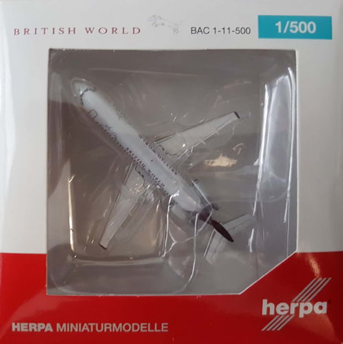 Herpa Wings British World Airlines 111-501EX 1:500 G - OBWA - 525923