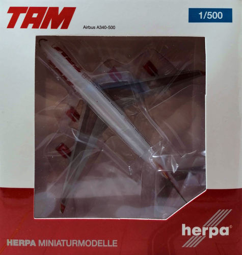 Herpa Wings TAM Brasil - 1:500 - A340-541 - PT-MSN - 529204