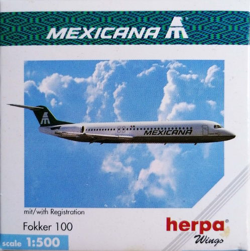 Herpa Wings Mexicana - Fokker F.28-0100 - PH-LXG - 509251