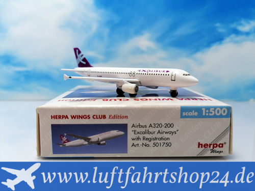 Herpa Wings ExCalibur - Airbus Industries A320-212 - G-OEXC - 501750
