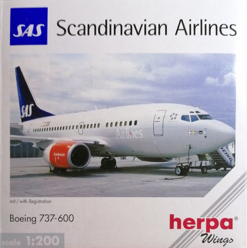 Herpa Wings SAS Scandinavian Airlines - Boeing B 737-683 - SE-DNM 1:200 - 550048